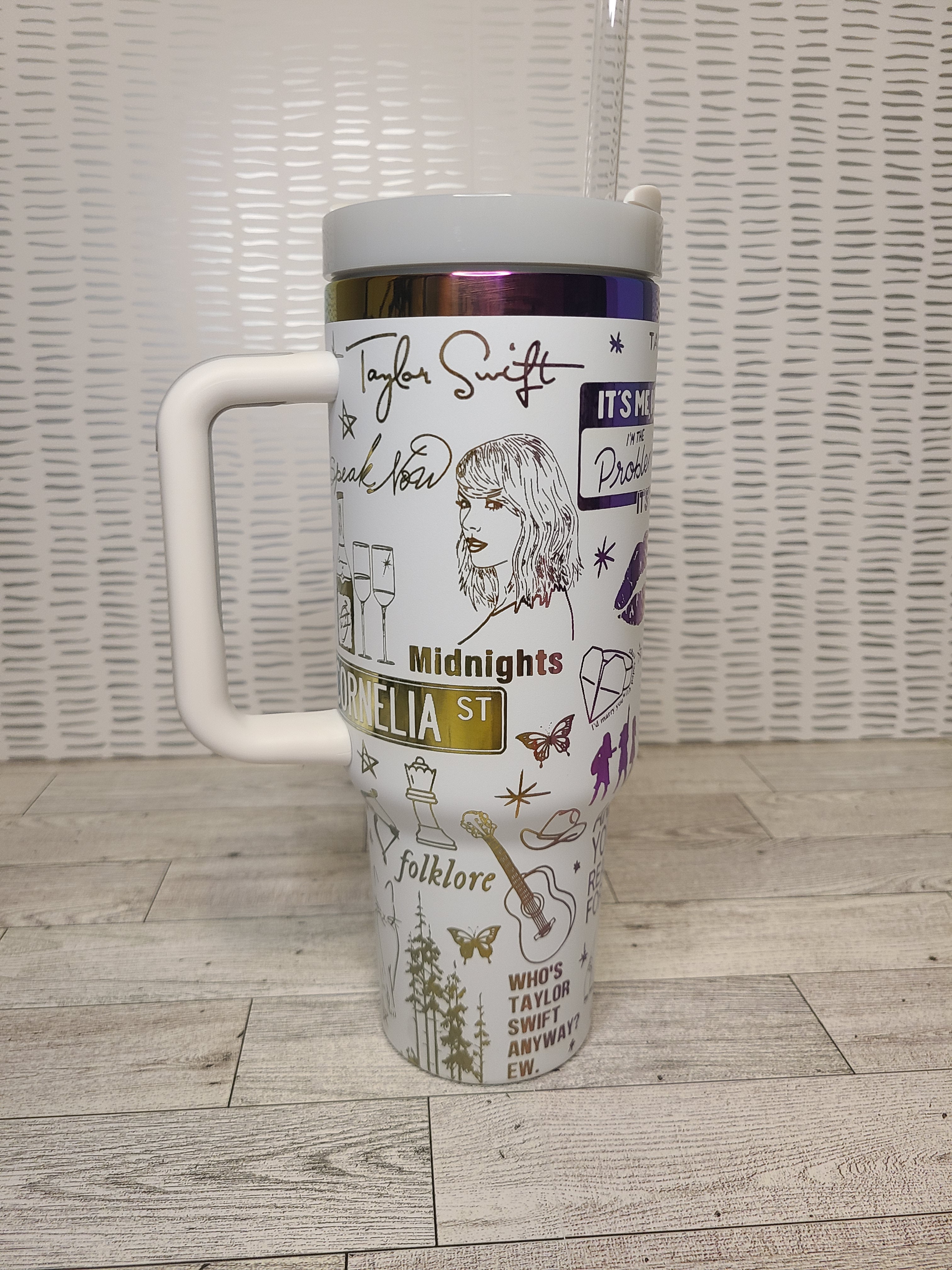 40oz rainbow coated tumbler Engraved