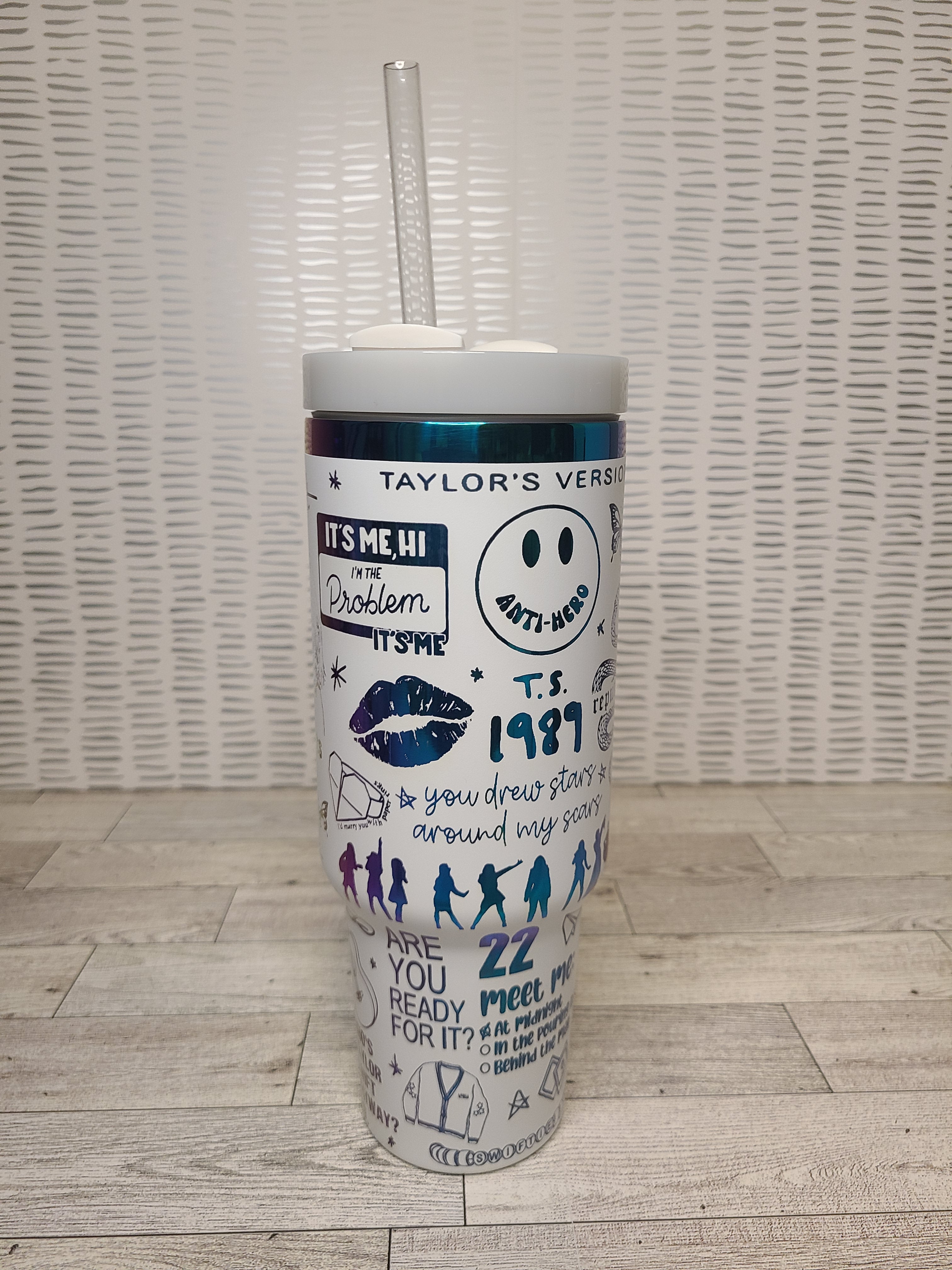 40oz rainbow coated tumbler Engraved