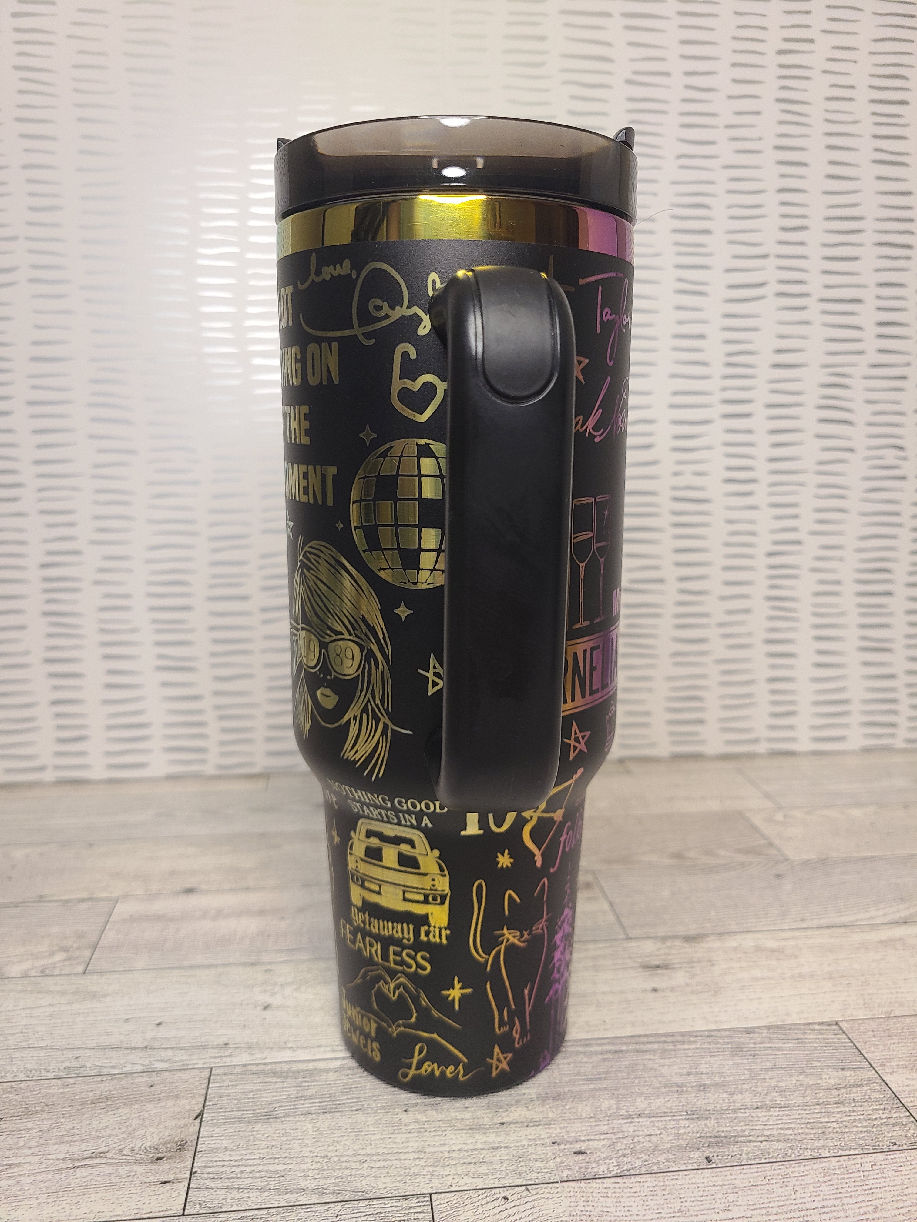40oz rainbow coated tumbler Engraved