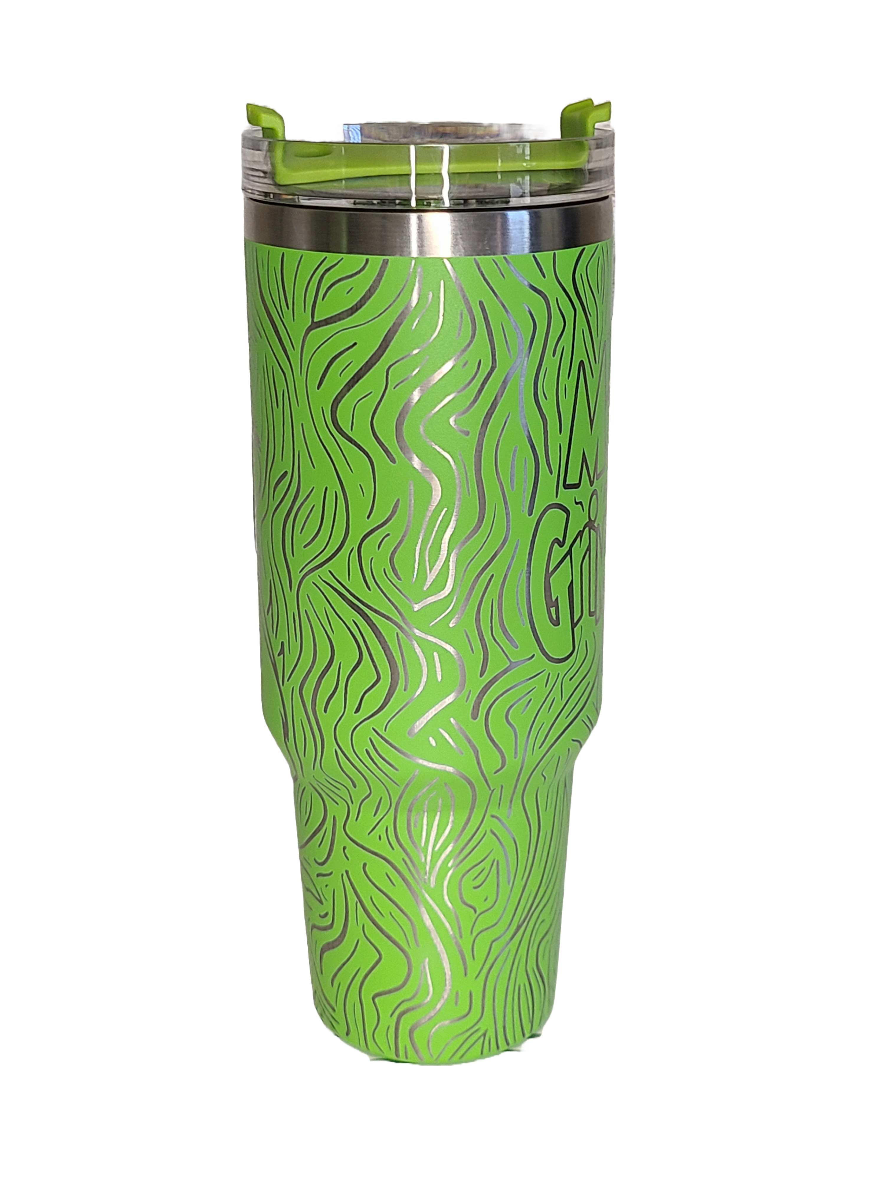 40oz Grinch with hair full wrap tumbler