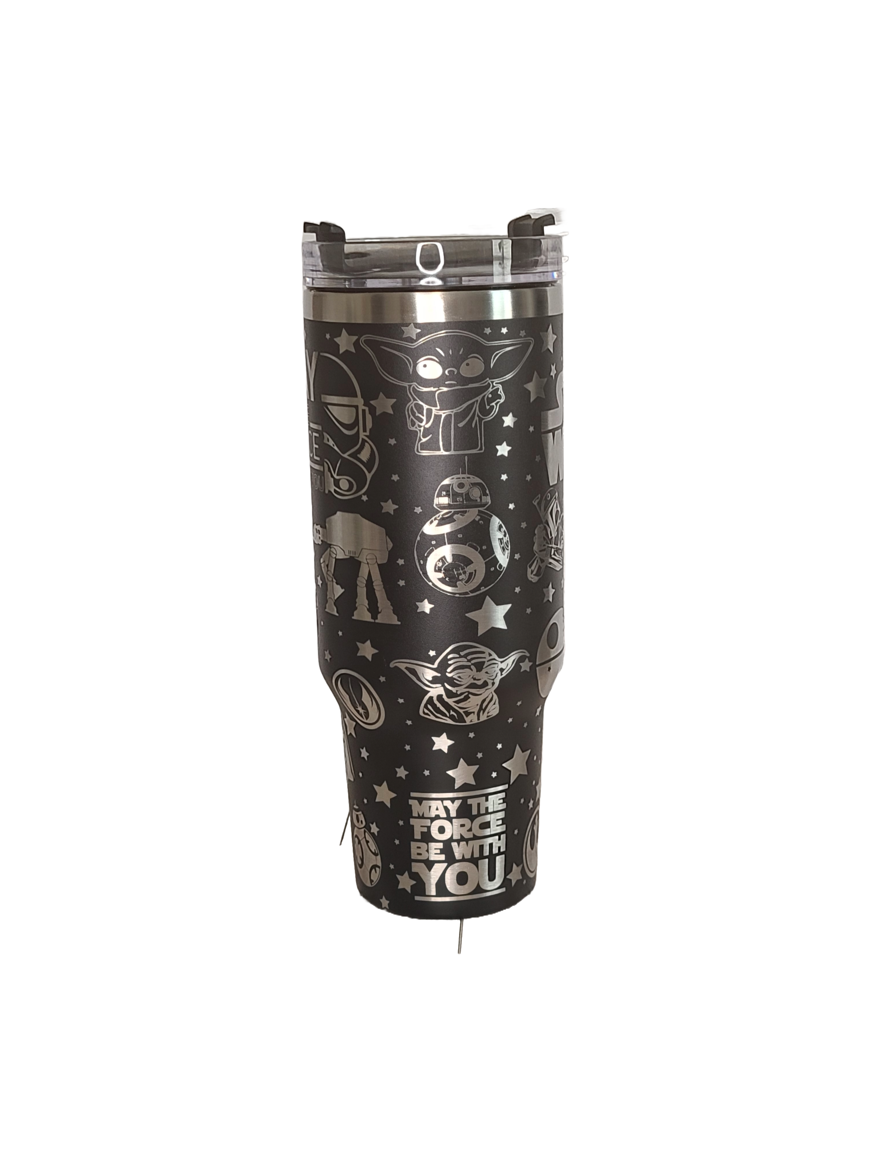 40 oz Stainless Steel Tumbler with Handle-"Star Wars Theme"
