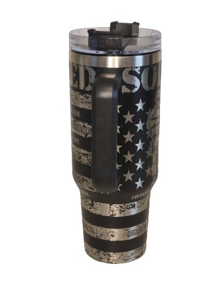 40 oz Stainless Steel Tumbler-Soldiers Creed